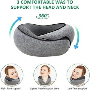 Wander Plus Travel Pillow, Memory Foam Travel Pillow (Black)